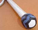 GDeer 5ft White 12 plait Custom Classic Australian Bullwhip with 2tone Box Pattern Knot G